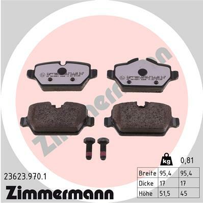 Sada brzdových destiček, kotoučová brzda ZIMMERMANN