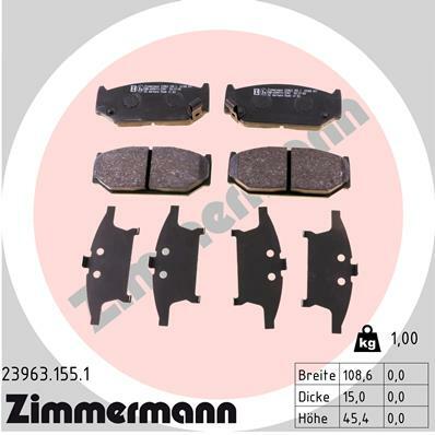 Sada brzdových destiček, kotoučová brzda ZIMMERMANN