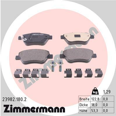 Sada brzdových destiček, kotoučová brzda ZIMMERMANN