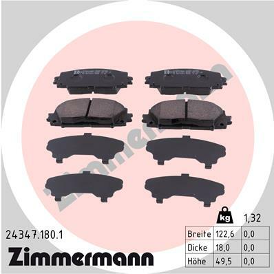 Sada brzdových destiček, kotoučová brzda ZIMMERMANN