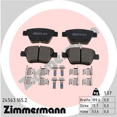 Sada brzdových destiček, kotoučová brzda ZIMMERMANN