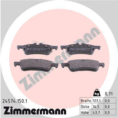 Sada brzdových destiček, kotoučová brzda ZIMMERMANN