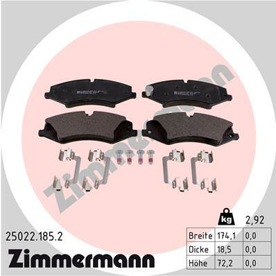 Sada brzdových destiček, kotoučová brzda ZIMMERMANN