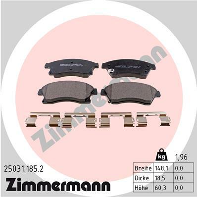 Sada brzdových destiček, kotoučová brzda ZIMMERMANN