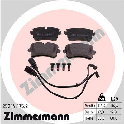 Sada brzdových destiček, kotoučová brzda ZIMMERMANN