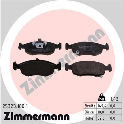 Sada brzdových destiček, kotoučová brzda ZIMMERMANN