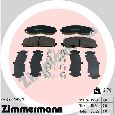 Sada brzdových destiček, kotoučová brzda ZIMMERMANN