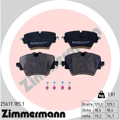 Sada brzdových destiček, kotoučová brzda ZIMMERMANN