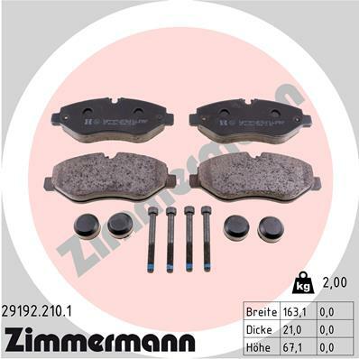 Sada brzdových destiček, kotoučová brzda ZIMMERMANN