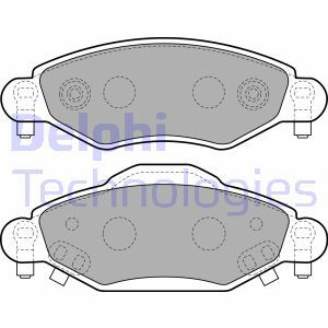 Sada brzdových destiček, kotoučová brzda DELPHI