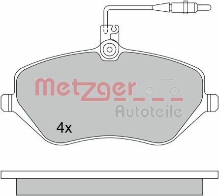 Sada brzdových destiček, kotoučová brzda METZGER