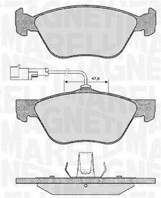 Sada brzdových destiček, kotoučová brzda MAGNETI MARELLI