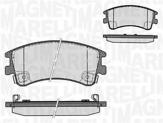 Sada brzdových destiček, kotoučová brzda MAGNETI MARELLI