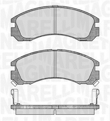 Sada brzdových destiček, kotoučová brzda MAGNETI MARELLI