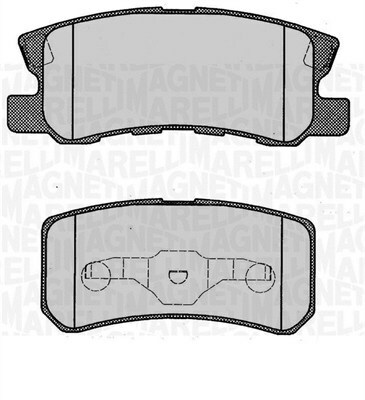 Sada brzdových destiček, kotoučová brzda MAGNETI MARELLI
