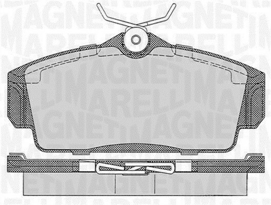 Sada brzdových destiček, kotoučová brzda MAGNETI MARELLI