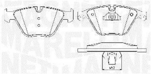 Sada brzdových destiček, kotoučová brzda MAGNETI MARELLI