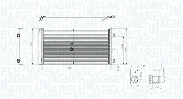 Kondenzátor, klimatizace MAGNETI MARELLI