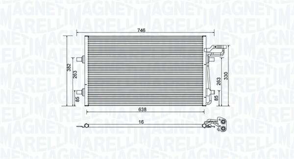 Kondenzátor, klimatizace MAGNETI MARELLI