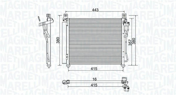 Kondenzátor, klimatizace MAGNETI MARELLI