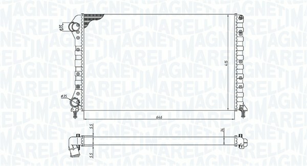 Chladič, chlazení motoru MAGNETI MARELLI