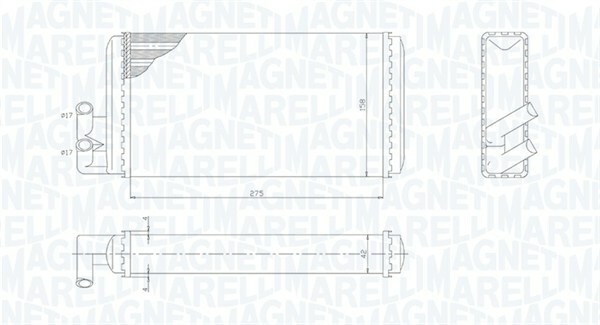 Výměník tepla, vnitřní vytápění MAGNETI MARELLI