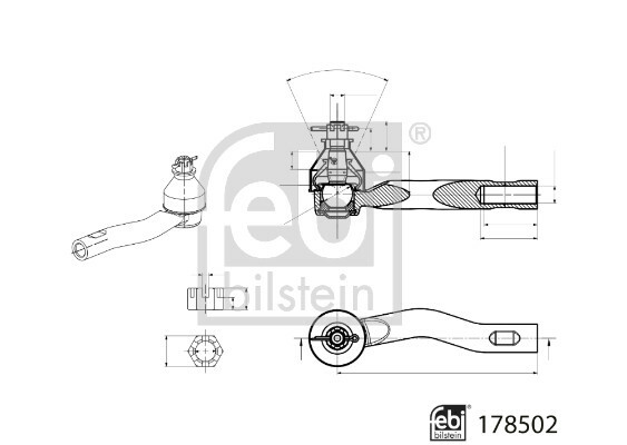 Hlava příčného táhla řízení FEBI BILSTEIN