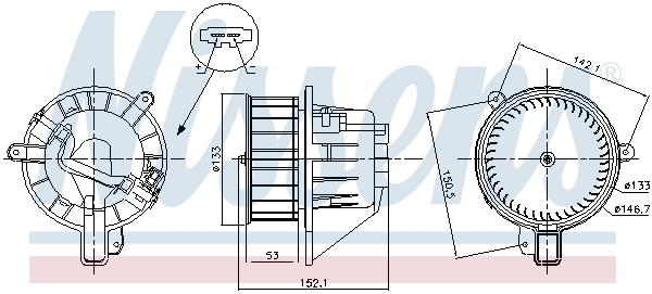 vnitřní ventilátor NISSENS