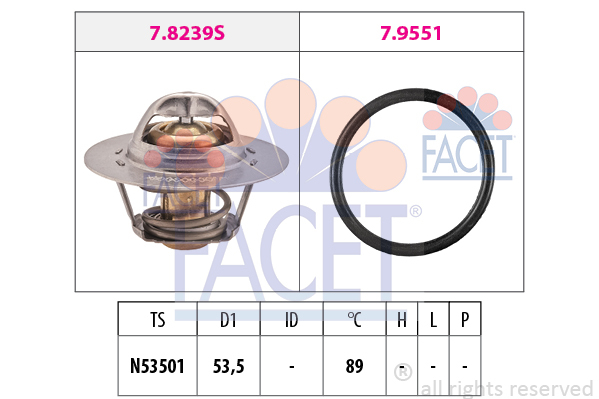 Termostat, chladivo FACET