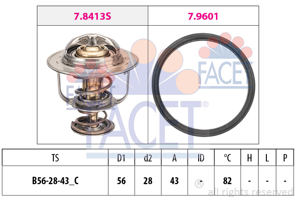 Termostat, chladivo FACET