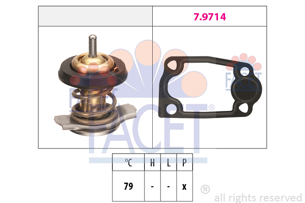 Termostat, chladivo FACET