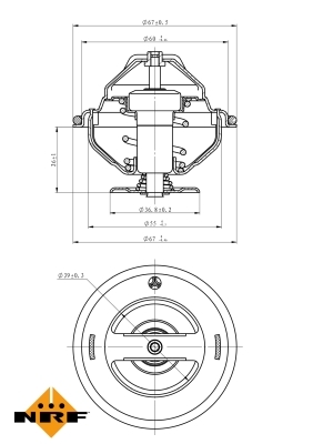 Termostat, chladivo NRF