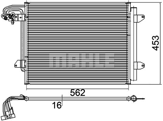 Kondenzátor, klimatizace MAHLE