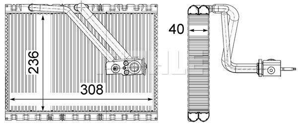 Výparník, klimatizace MAHLE