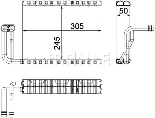 Výparník, klimatizace MAHLE