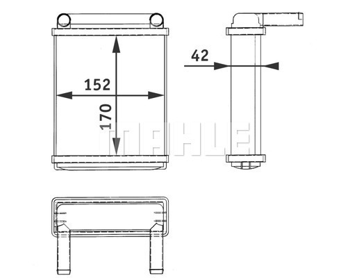 Výměník tepla, vnitřní vytápění MAHLE