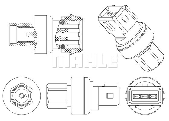 Tlakový vypínač, klimatizace MAHLE