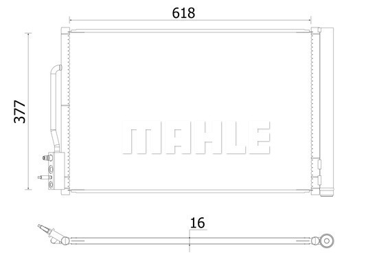 Kondenzátor, klimatizace MAHLE