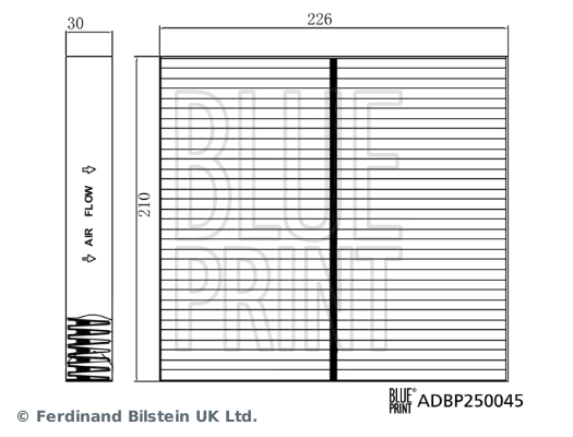 Filtr, vzduch v interiéru BLUE PRINT