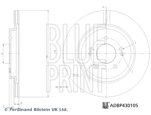 Brzdový kotouč BLUE PRINT