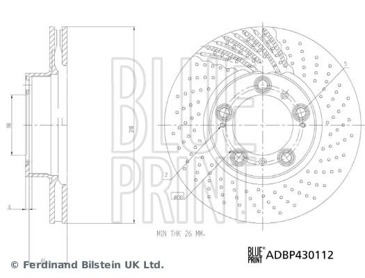 Brzdový kotouč BLUE PRINT