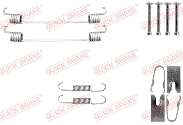 Sada příslušenství, brzdové čelisti QUICK BRAKE