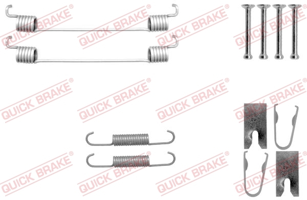 Sada příslušenství, brzdové čelisti QUICK BRAKE