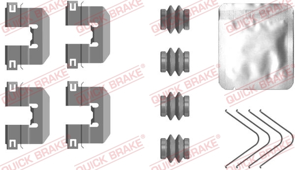 Sada příslušenství, obložení kotoučové brzdy QUICK BRAKE